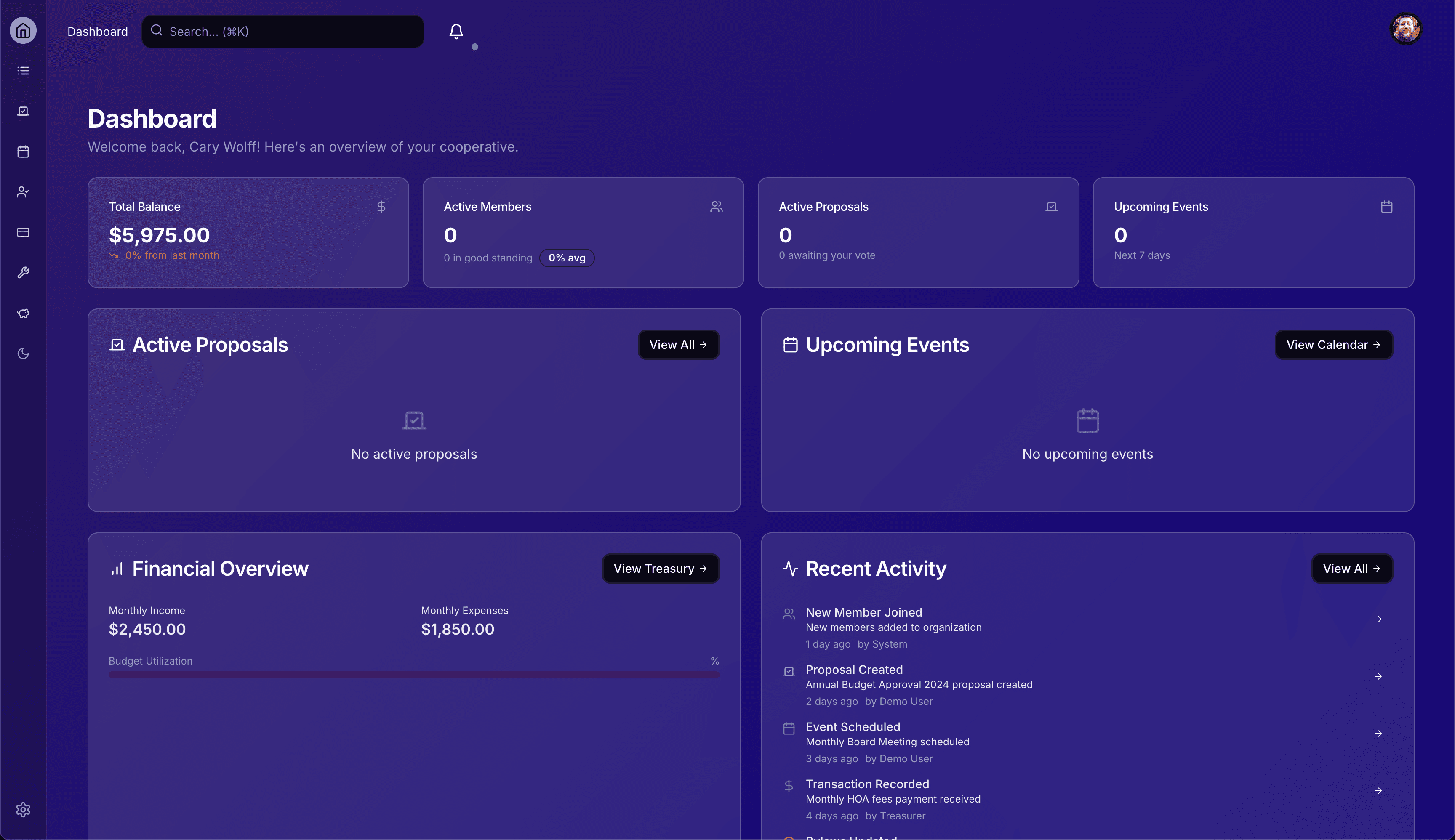 KOAP Dashboard Preview